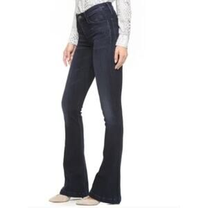 Goldsign Stella Dark Flare Jeans Womens 24 Capsule Bell Bottom Designer 70s Boho